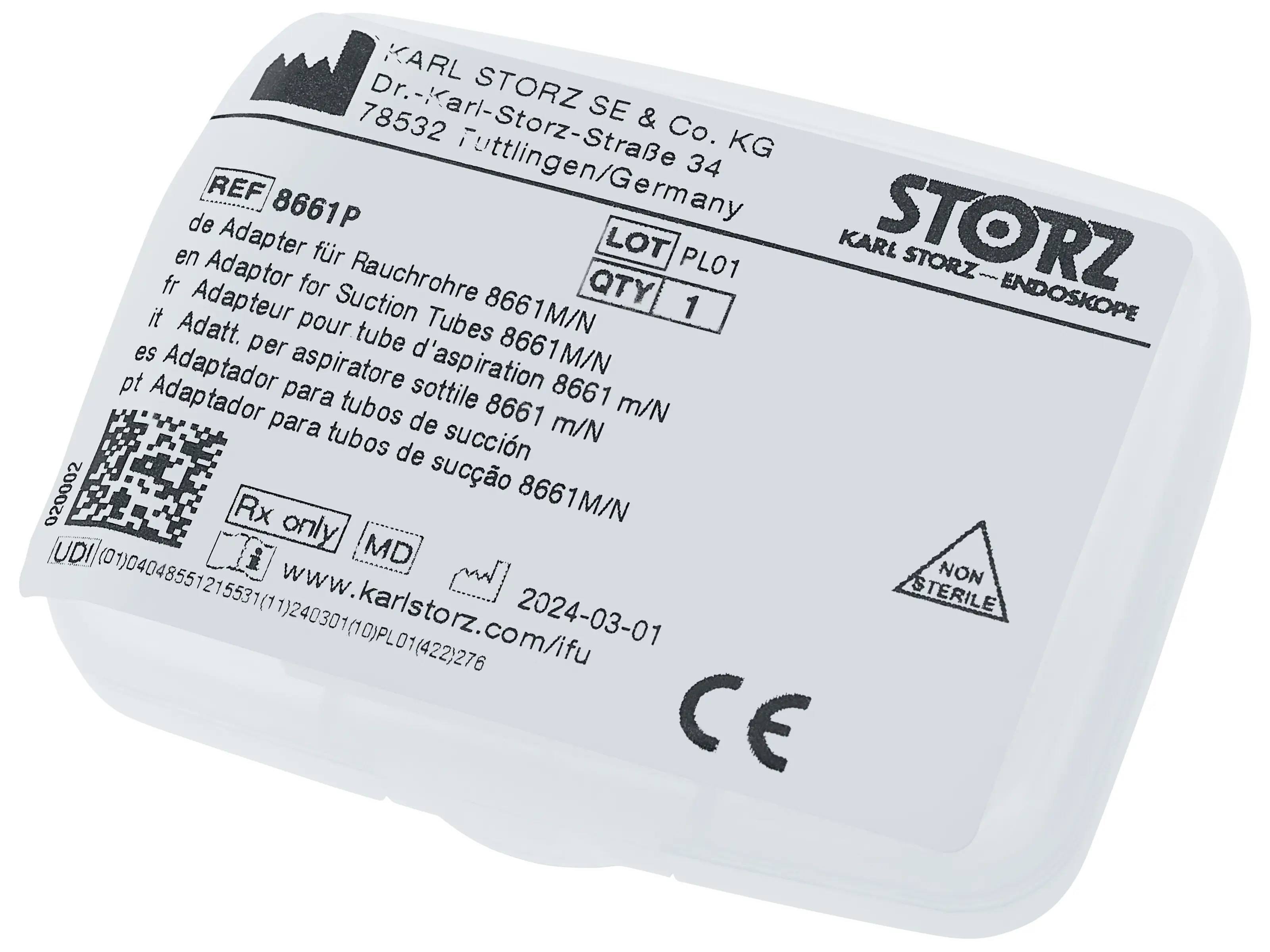 Adaptor for Suction Tubes 8661M/N | KARL STORZ Endoskope | United