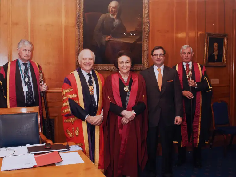 Admission of Dr. h. c. mult. Sybill Storz to the "Court of Patrons" of the Royal College of Surgeons of England.