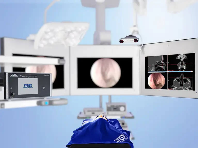 Presentation of the Navigation Base Unit NBU – a navigation system with FULL HD resolution for easy integration into the OR or equipment cart.