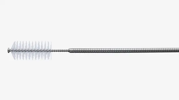 Brosse cylindrique en métal pour nettoyer les tubes ou canalisations.