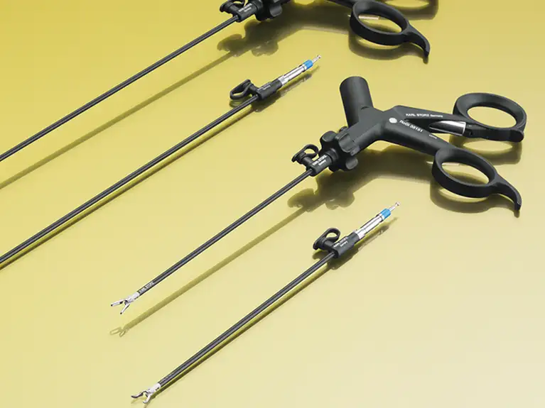 Newly designed ROBI® instruments for mini-laparoscopy and pediatric laparoscopic surgery.