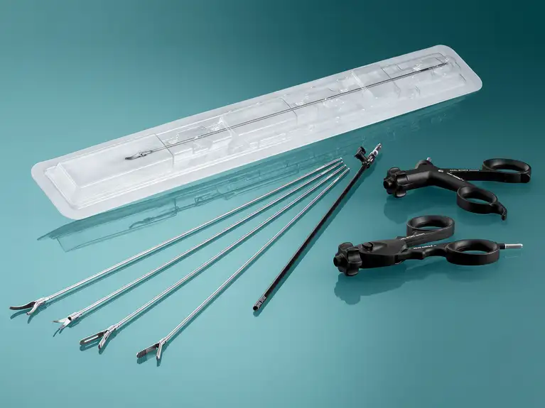 Reusable endoscopy products are systematically supplemented by MTP single-use products for relevant applications.