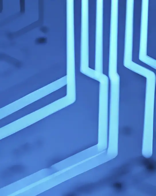 Main image shows glowing blue circuit lines on a technology-themed background.