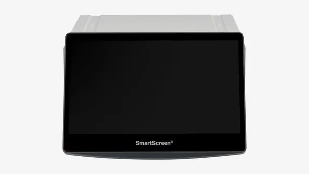 Front view of a SmartScreen monitor with a black screen.