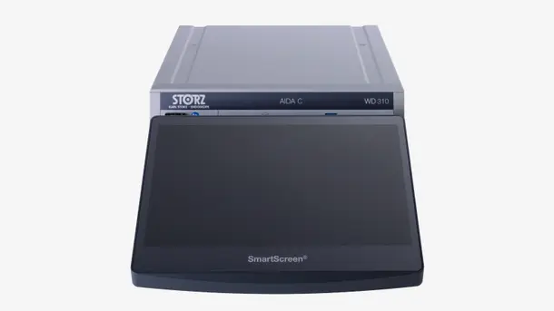 Front view of a Karl Storz AIDA C WD 310 SmartScreen medical monitor.