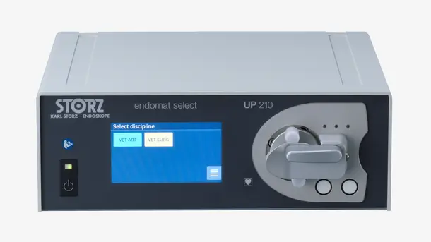 Медицинский аппарат Endomat Select UP 210 с цифровым дисплеем и управляющей ручкой.