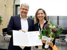 MYOPAX – Autologe Stammzellen-Therapie – Dr. Knut Siercks (KARL STORZ) und Dr. Verena Schöwel © Charité BIH Entrepreneurship Summit 2019