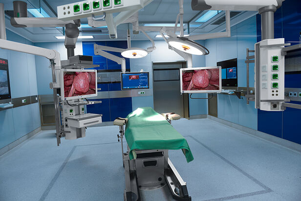 State-of-the-art operating rooms for optimal results: The KARL STORZ OR1<sup>™</sup> in Trier features connectivity and central user control as well as audio and video routing both inside and outside the operating room.