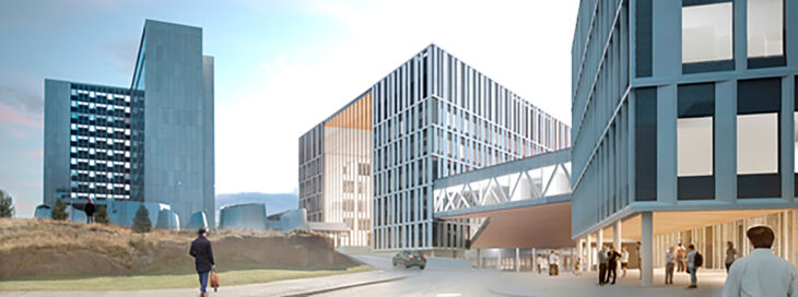 HUS's largest construction project: the new construction building planned for the Bridge Hospital © HUS